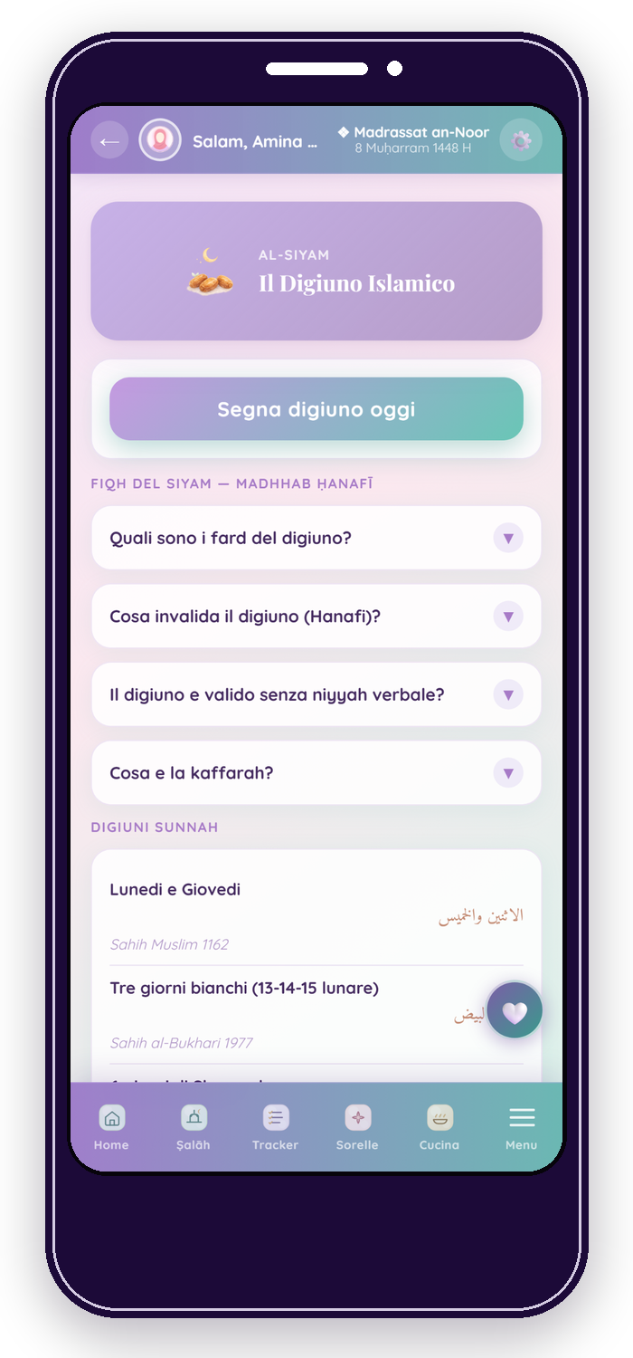 Tracker digiuno islamico