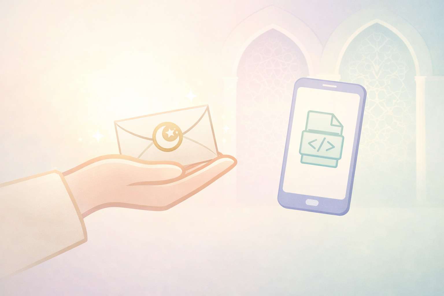 Illustrazione: consegna del file HTML del Planner in modo discreto e spirituale