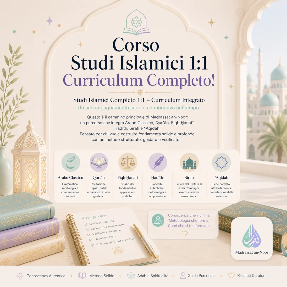 Percorso 1:1 di arabo e studi islamici Madrassat an-Noor