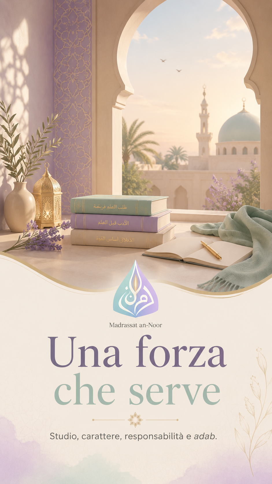 Copertina del reel "Forte non significa rumoroso" di Madrassat an-Noor