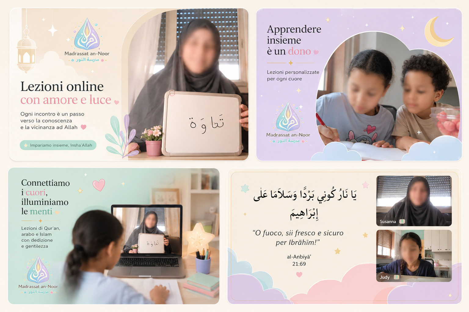 Madrassat an-Noor Kids — Lezioni islamiche per bambini 4-10 anni