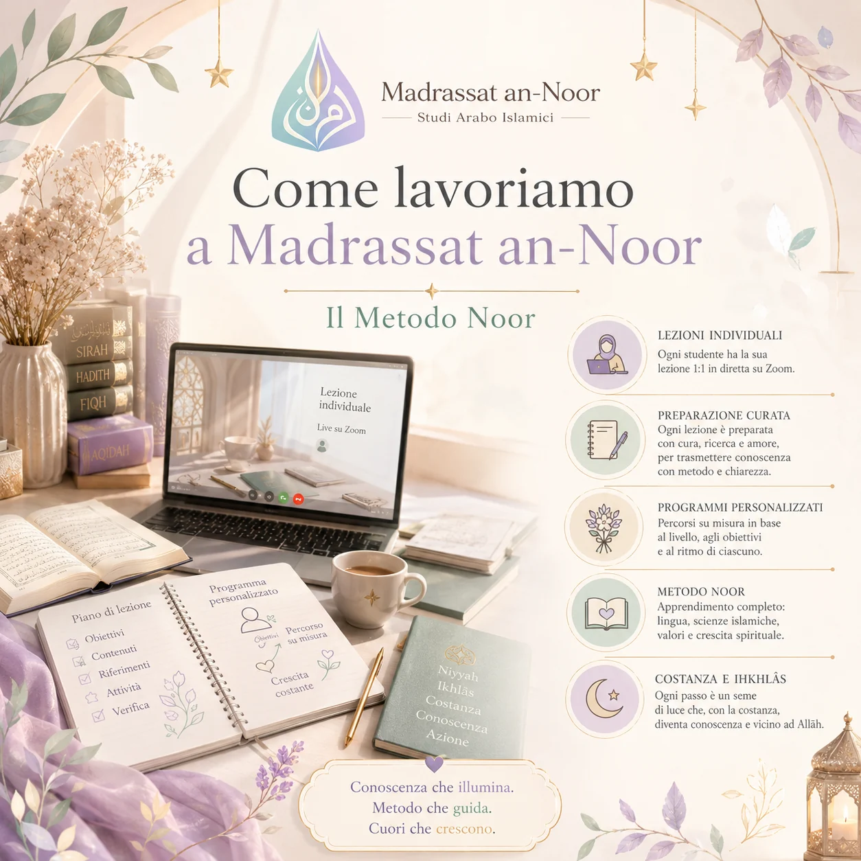 Come lavoriamo a Madrassat an-Noor - Metodo Noor