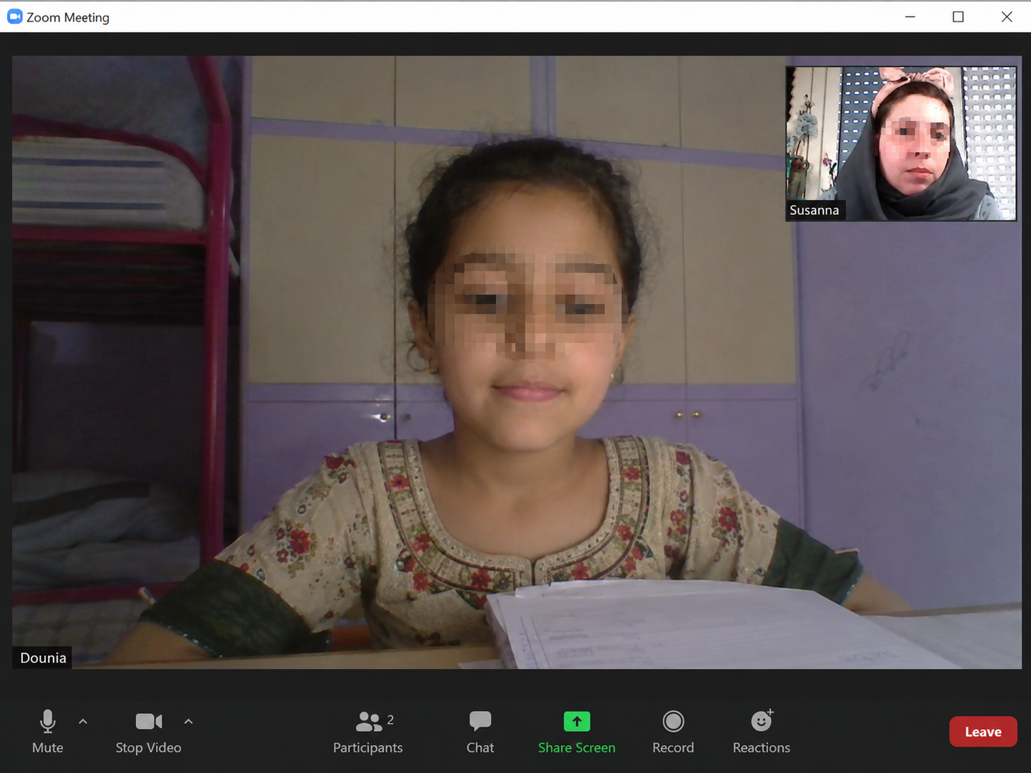 Lezione online reale per bambini a Madrassat an-Noor