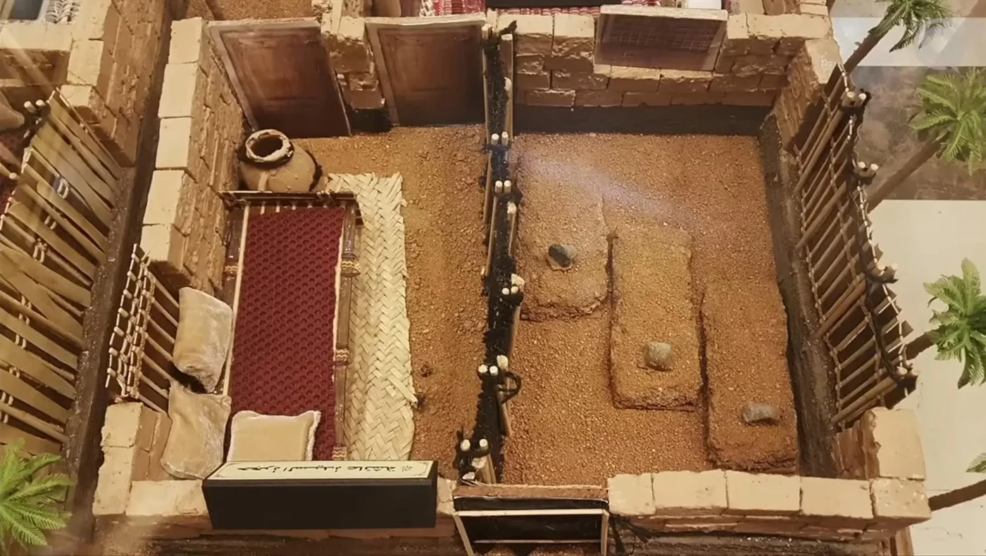 Ricostruzione 3D della casa di ʿĀʾishah nella Mappa della Sīrah