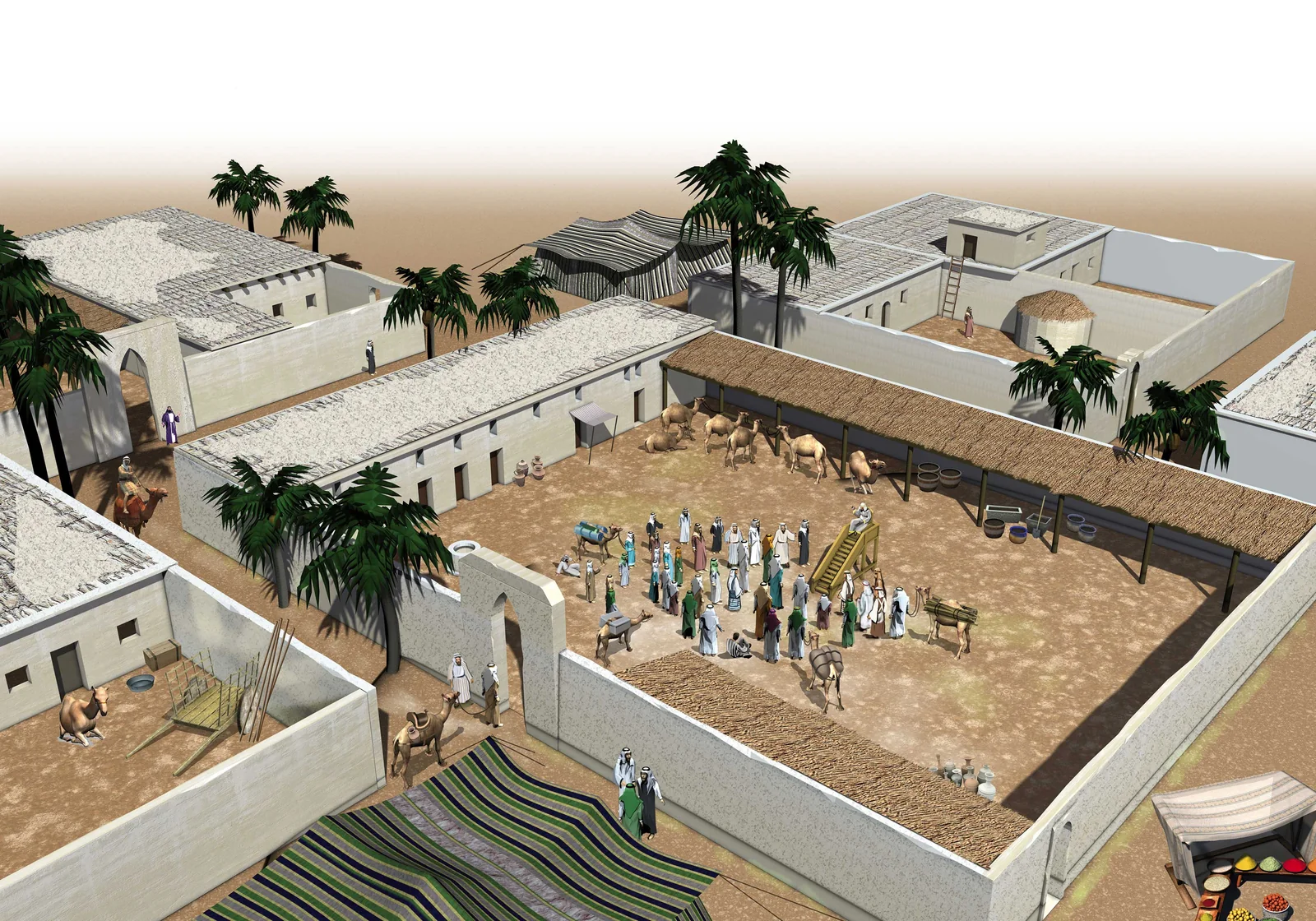Ricostruzione 3D della Medina storica nella Mappa della Sīrah
